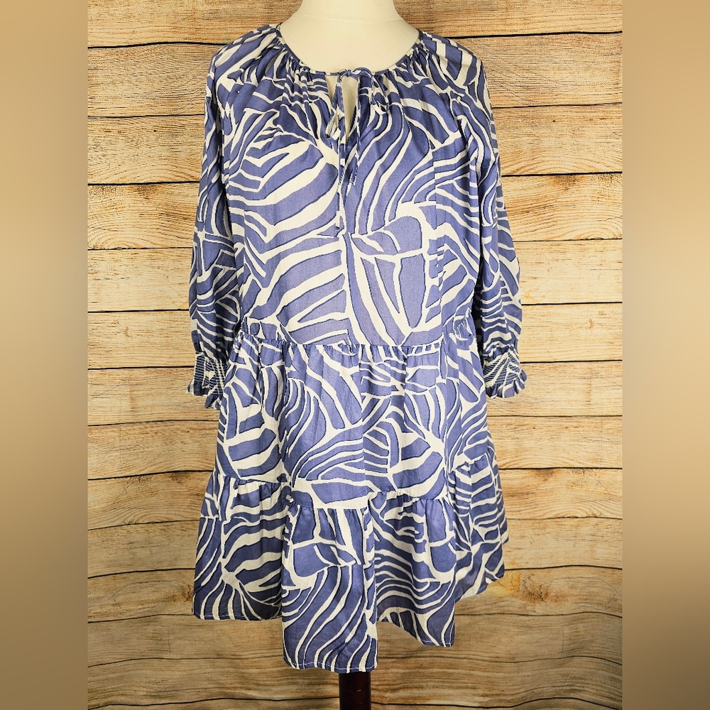 Rails Sia Island Waves 100% Cotton  Summer Beach Dress Size Medium